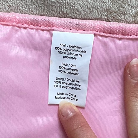 White & Pink Pencil Pouch - Picture 6 of 6